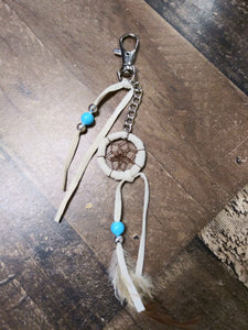 Dream Catcher Keychain Faux Leather