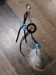 Dream Catcher Keychain Faux Leather