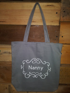 Tote Bags With Sayings Gray Nanny
