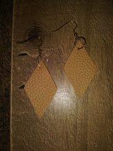 Load image into Gallery viewer, Faux Leather Triangle Earrings