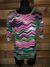 Load image into Gallery viewer, Pink &amp; Green Chevron Top
