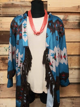 Load image into Gallery viewer, Aztec Kimono with Tassels