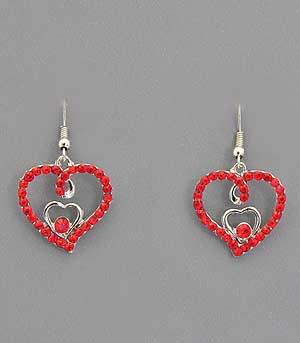 Crystal Heart Earrings ER3237RD