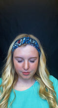 Load image into Gallery viewer, Blue Tribal Aztec Headband
