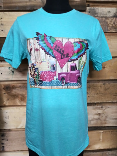 Turquoise Road Trip Tee