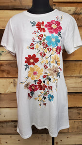 White Floral Dress Umgee
