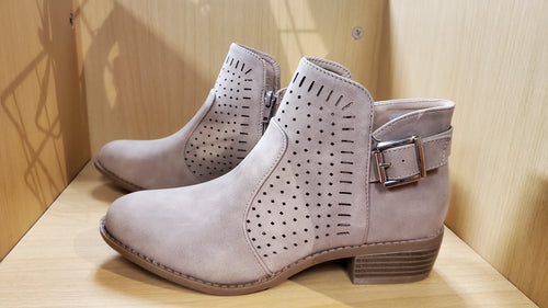 Women's Perforated Chunky Ankle Boots Gimore-25