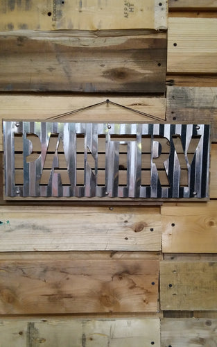 Corrugated Metal Wall Sign