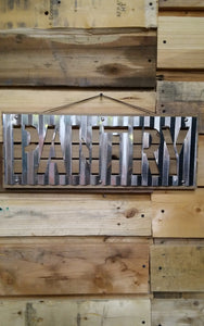 Corrugated Metal Wall Sign