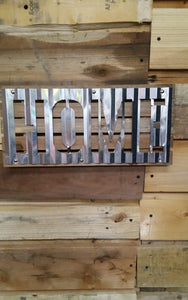 Corrugated Metal Wall Sign