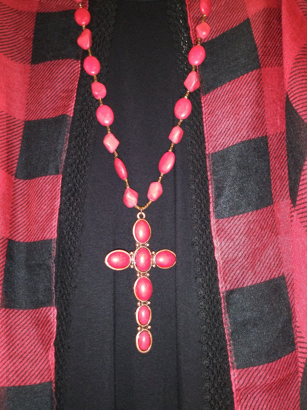 Red Cross Necklace 72437