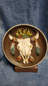 Cow Skull Plate Decor