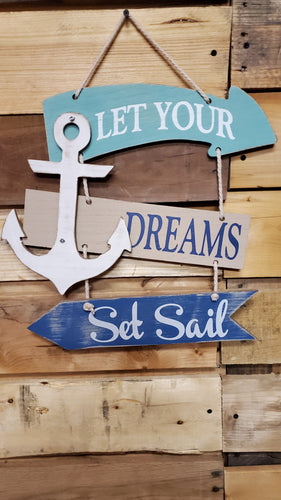 Coastal Wall Sign Set Sail