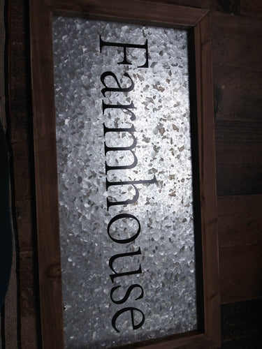 Simply Slated Galvanized Sign