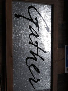 Simply Slated Galvanized Sign