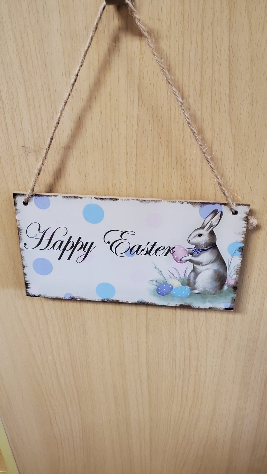 Happy Easter Sign Rabbit