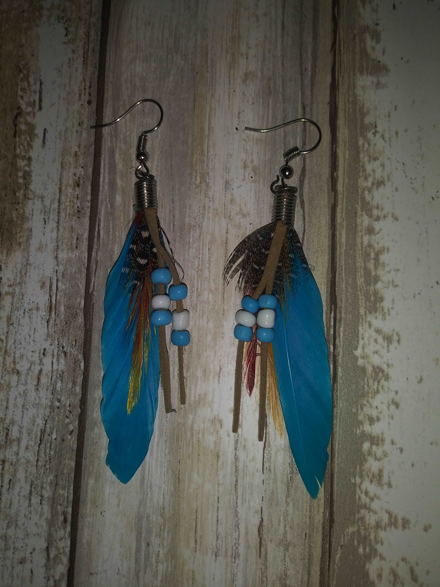 Jay Bird Blue Feather Earrings Sterling Silver Blue Jay Feather Jewellery Jay  Feather Dangle Earrings, Blue Striped Feather Earrings - Etsy