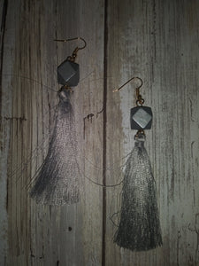 Wooden & Tassel Earrings