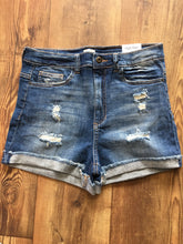 Load image into Gallery viewer, Distressed Folded Denim Shorts