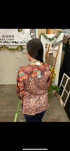 Load image into Gallery viewer, Aztec Brown &amp; Leopard Back Long Sleeve Top