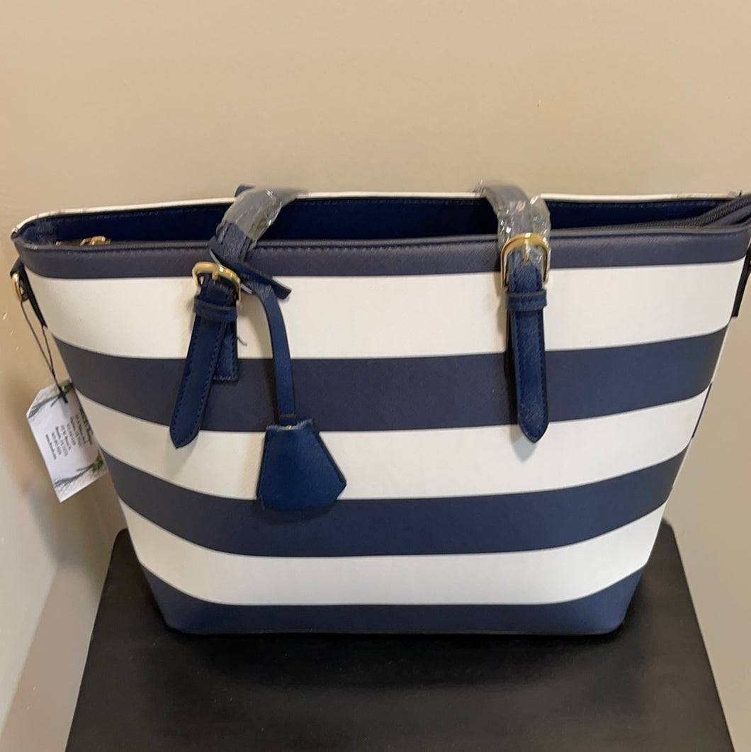 Saffiano Textured Stripe Handbag Set SC1190AH