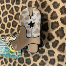 Load image into Gallery viewer, Cowboy Hat/Boots Print Hair Clip