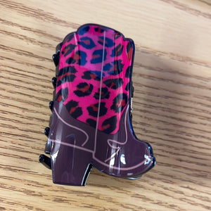 Cowboy Hat/Boots Print Hair Clip