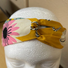 Load image into Gallery viewer, Yellow Floral Stretch Cloth Elastic Designed Head Band