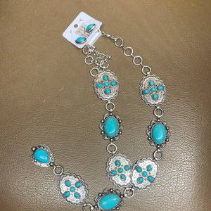 Grady Turquoise Y Necklace Set