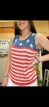 Load image into Gallery viewer, Stars &amp; Stripes Knit Tank Top