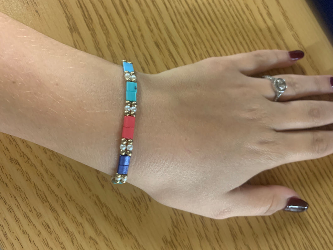 Multi-Color Tiled Bracelet