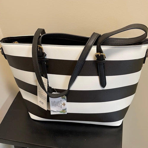 Saffiano Textured Stripe Handbag Set SC1190AH