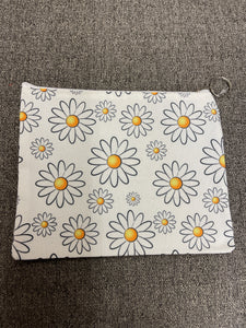 Flower Print Cosmetic Bag