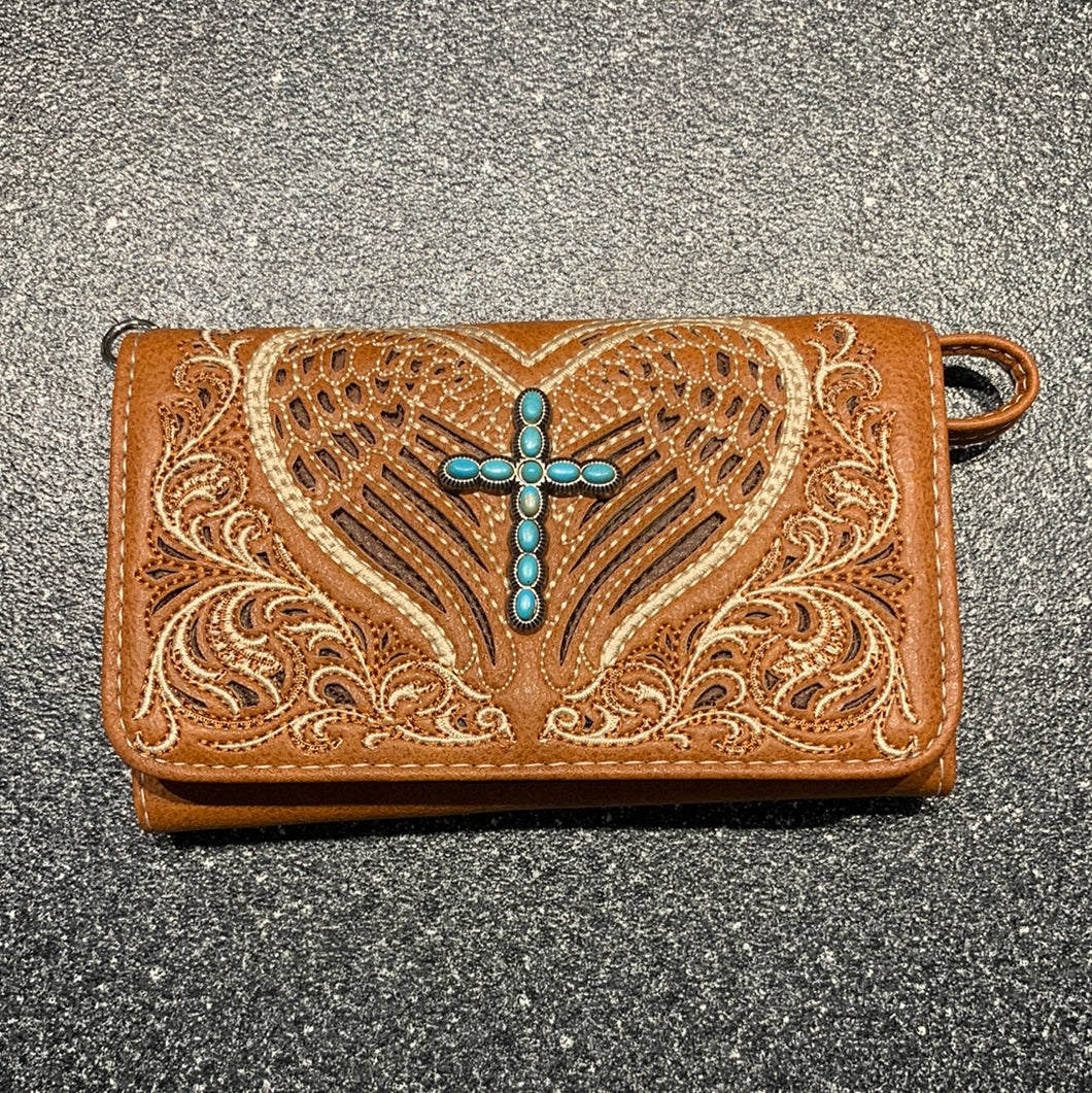 Cross and Wing Wristlet