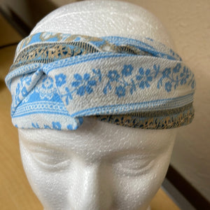 Light Blue Stretch Cloth Elastic Designed Head Band