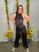 Load image into Gallery viewer, Front Tie Detail Satin Jumpsuit DD1851-L