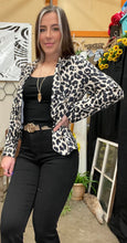 Load image into Gallery viewer, Khaki Leopard Blazer