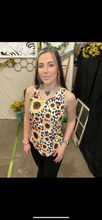 Load image into Gallery viewer, Sunflower &amp; Leopard Tank with Twist Back