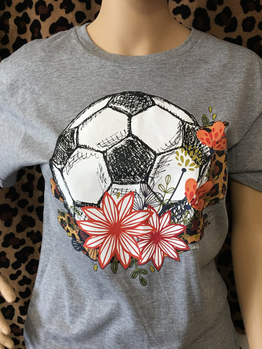 Gray Soccer Ball Tee